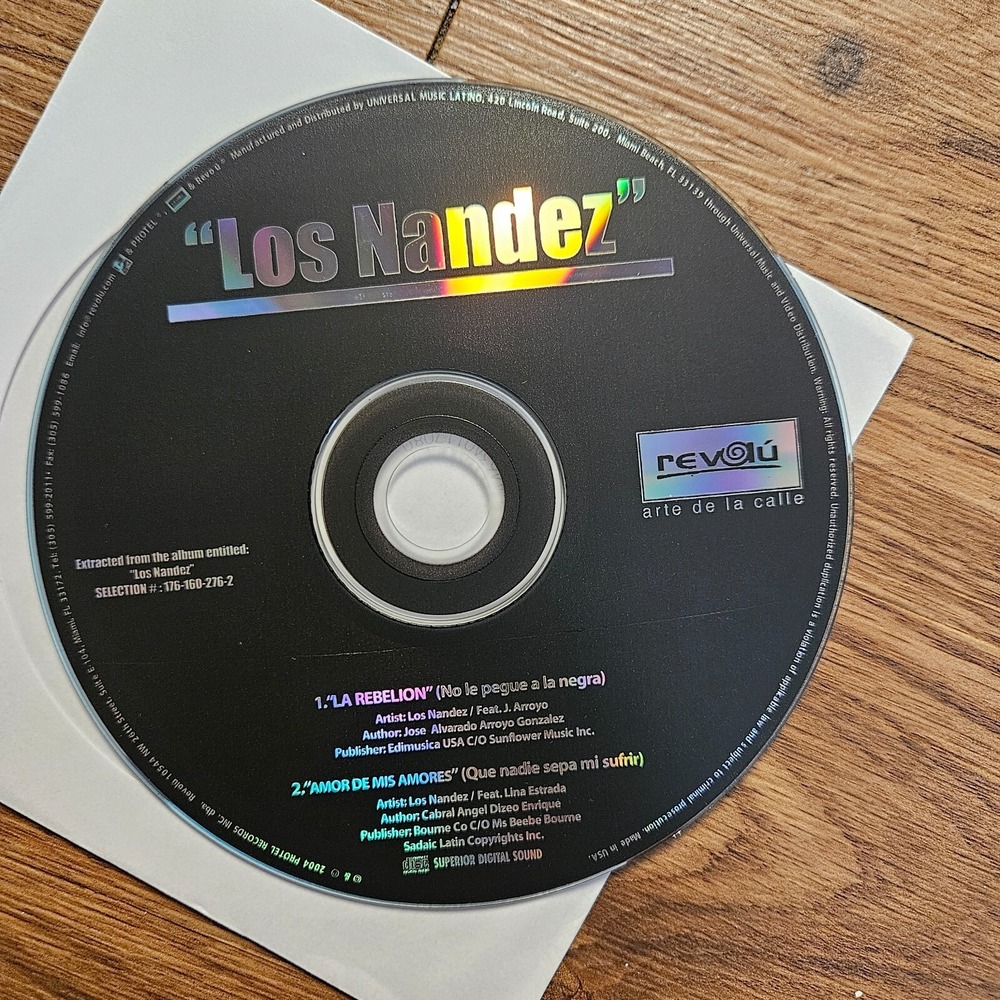 Los Nandez – La Rebelion / Amor De Mis Amores 2004 Prothel CDr Single Promo